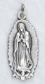 TEC-ON32 - Our Lady of Guadalupe Medal on Silver Chain
