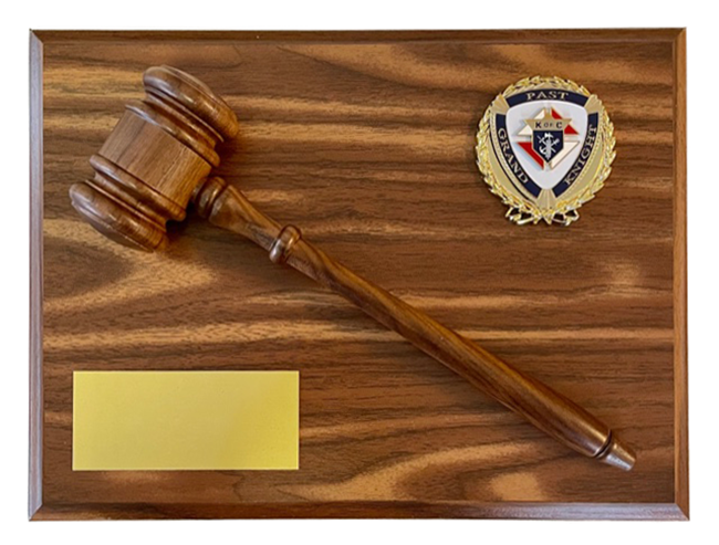 P-7G - Past Grand Knight Plaque with gavel