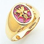 R60332KC4 - Fourth Degree Ring shown with Ruby Stone