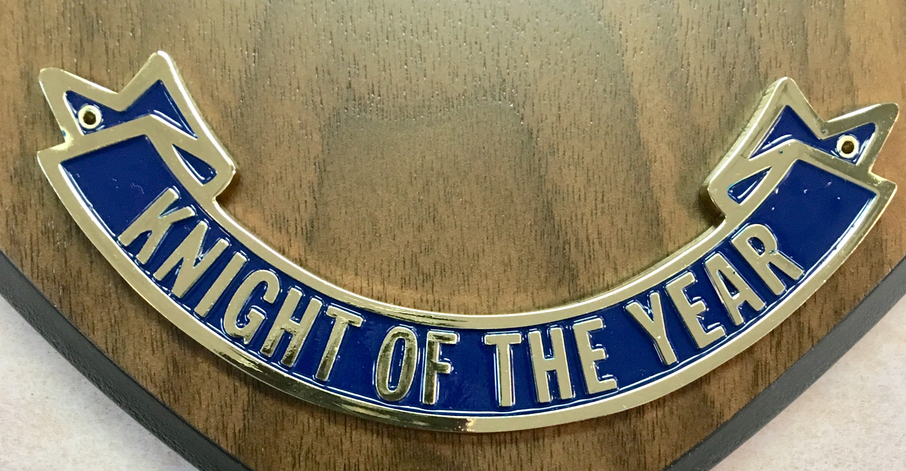 Knight of the Year Plaque Knights of Columbus Supplies