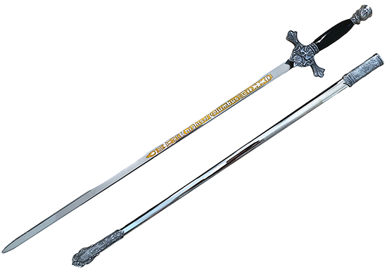 (IMPERFECT) Etched Sword w/ BLACK Handle