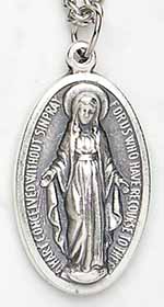 TEC-ON31 - Miraculous Medal on Silver Chain
