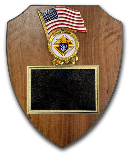 U.S.A. Flag Plaque with Emblem of the Order