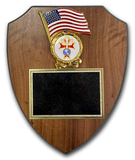 U.S.A. Flag Plaque 4th Degree Emblem
