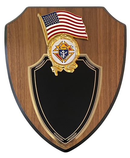 U.S.A. Flag Plaque with Emblem of the Order