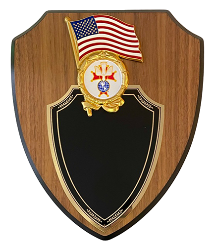 P-1B - U.S. Flag Plaque 4th Degree Emblem
