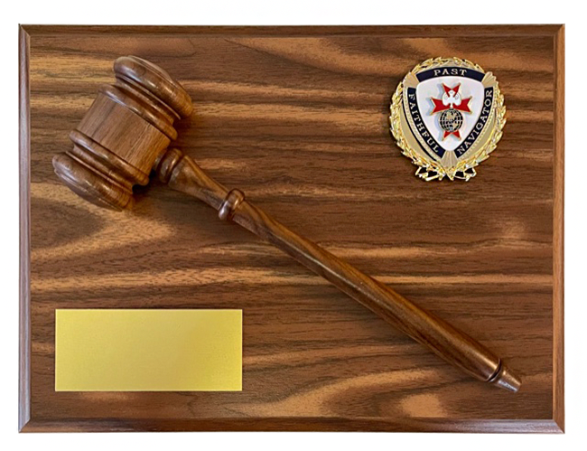 Past Faithful Navigator Plaque with gavel