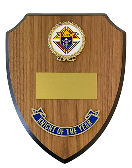 Knight of the Year Shield Plaque