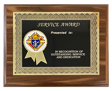 Service Award Plaque