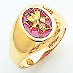 Fourth Degree Ring shown with Ruby Stone