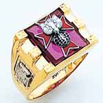 Fourth Degree Ring shown with Ruby Stone