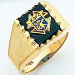 Emblem of the Order Ring shown with Onyx Stone